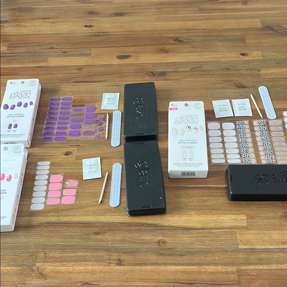 Dashing Diva Glaze Nail Strips Set Lot of 3